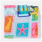 OHS Postcard Print Throw Ultra Soft Blanket Flannel Fleece Lightweight Bedspread