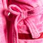 OHS Piped Edge Dressing Gown Flannel Fleece Winter Loungewear Hooded Bathrobe