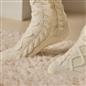 OHS Cable Knit Socks Womens Non Slip Warm Indoor Lounge Sock Slipper