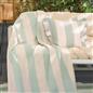 OHS Stripes Print Throw Soft Blanket Polar Fleece Lightweight Bedspread