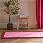 OHS Contrast Border Rug Non Slip Tufted Hallway Runner Floor Carpet