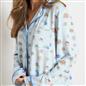 OHS Breakfast Pyjama Set Jersey Button Through Ultra Soft Nightwear Loungewear