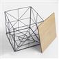 Cube Storage Basket Table Folding Wire Organiser Living Room Home Decor Bedroom