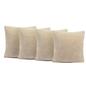 Brentfords Waffle Popcorn Fleece Set of 4 x Cushion Covers Pack Sofa - 18