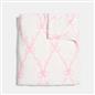 OHS Bow Lattice Throw Ultra Soft Blanket Flannel Fleece Lightweight Bedspread