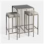OHS Amalfi Bistro Set Outdoor Table Bar Stool Chair Garden Patio 3PC Furniture