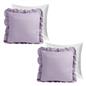 OHS Frill Cushion Covers Faux Linen Soft Square Pillowcases Home Decor Multipack