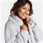 OHS Waterfall Long Cardigan Warm Teddy Fleece Open Front Wrap Loungewear Outwear