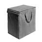 OHS Ribbed Laundry Basket with Lid Foldable Hamper Bag Washing Bin Storage