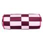 OHS Checkerboard Print Bolster Pillow Piped Matte Velvet Back Support Cushion