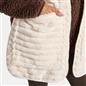 OHS Faux Fur Pocket Scarf Ribbed Fleece Fluffy Thermal Winter Wrap Hand Warmer