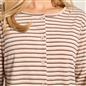 OHS Matte Velvet Loungewear Co-Ord Set Stripe Print Button Through Nightwear