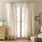 OHS Stripe Frill Voile Net Curtains 2 Window Panels Sheer Rod Slot Top Pair Set