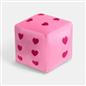 OHS Dice Cushion Hearts Decorative Filled Scatter Throw Pillow Home Decor