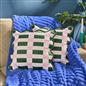 OHS Checkerboard Cushion Covers Scallop Edge Matte Velvet Square Pillowcases