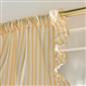 OHS Stripe Frill Voile Net Curtains 2 Window Panels Sheer Rod Slot Top Pair Set