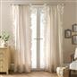 OHS Stripe Frill Voile Net Curtains 2 Window Panels Sheer Rod Slot Top Pair Set
