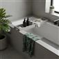 OHS Bamboo Bath Tub Rack Storage Bathroom Caddy Shelf Tray Soap Holder Tidy Unit