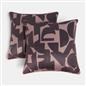 OHS Abstract Print Cushion Covers Matte Velvet Super Soft Square Pillowcases