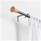 OHS 120-200cm Curtain Pole Extendable Metal 16mm Ball Trumpet Twist Finnials