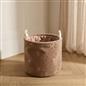 OHS Storage Basket Handles Boucle Fleece Laundry Clothes Organiser