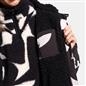 OHS Drying Changing Robe Geo Print Sherpa Lined Water Resistant Oversize Coat