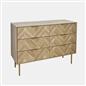 OHS Chevron Storage Unit Chest Engineered Wood 6 Drawer Cabinet Sideboard