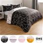 OHS Geometric Reversible Bedding Set Soft Quilt Duvet Cover with Pillowcase