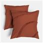 OHS Tufted Contour Cushion Covers 2 Pack Decorative Square Pillowcases