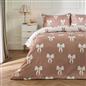 OHS Bow Reversible Duvet Cover Set with Pillowcase Polycotton Microfibre Bedding