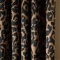 OHS Velvet Eyelet Blackout Curtains Animal Print Ready Made Ring Top