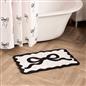 OHS Bows Bath Mat Soft Velvet Quick Dry Non-Slip Bathroom Shower Rug
