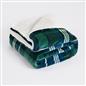 OHS Tartan Throw Sherpa Fleece Plush Flannel Blanket Warm Xmas Soft Bedspread