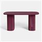 OHS Madison Coffee Table Ribbed Engineered Wood Side End Desk Home Decor