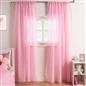 OHS Pompom Tufted Voile Net Curtains Pair 2 Window Panels Slot Top Set 55