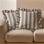 OHS Stripe Frill Cushion Covers Microfibre Square Pillowcases Home Decor