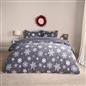 Snowflake Teddy Fleece Duvet Cover Bedding Set Winter Christmas Quilt Bed Soft