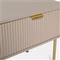 OHS Ribbed Coffee Table with Drawer Engineered Wood Shelf Storage Home Decor