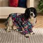 OHS Christmas Pet Hoodie Blanket Novelty Paw Print Soft Fleece Dog Cat Jumper