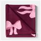 OHS Bows Throw Blanket Soft Polar Fleece Winter Thermal Bedspread Home Decor