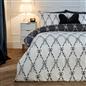 OHS Bow Lattice Bedding Set Microfibre Reversible Duvet Cover with Pillowcase