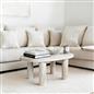 OHS 4 Legged Coffee Table Travertine Wood Effect Living Room Home Decor Modern