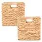 Natural Storage Cube Folding Rope Organiser Woven Wicker Hamper Strong Eco Box