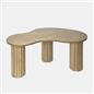 OHS Madison Coffee Table Ribbed MDF Irregular Living Room Home Decor