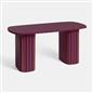 OHS Madison Coffee Table Ribbed Engineered Wood Side End Desk Home Decor