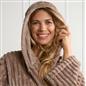 OHS Ribbed Fleece Dressing Gown Luxury Warm Supersoft Loungewear Ladies Robe