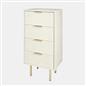 OHS Ribbed Drawer Unit Bedside Table 3/4/5/6 Draw Cabinet Nightstand Sideboard