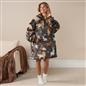 OHS Pet Print Loungewear Set Hoodie Blanket Sherpa Lined Fleece Winter Nightwear