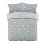 OHS Stars Teddy Fleece Duvet Cover with Pillowcase Soft Plush Bedding Set