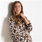 OHS Animal Print Pyjama Set Jersey Button Through Nightwear Loungewear